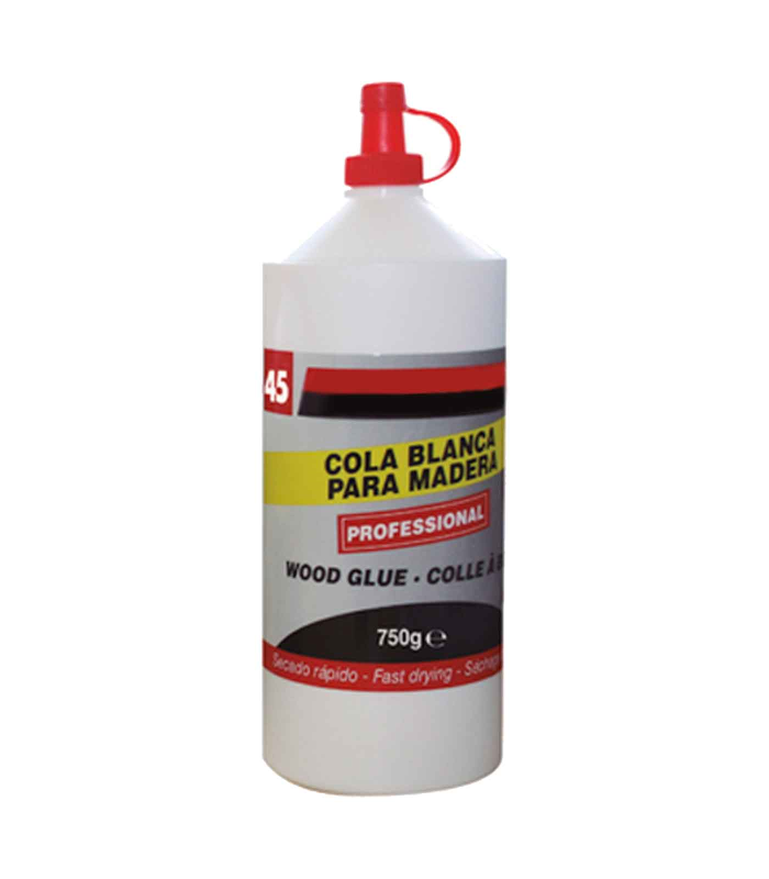 Tradineur - Cola blanca para madera - Capacidad de 750 gr - Ideal para pegar: Madera, chapado, conglomerado, cuero, tejido, papel, etc.