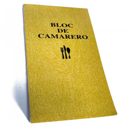 Tradineur - Bloc de camarero con hojas autocopiativas - Formato vertical - Original + Copia - Flexible y resistente - 15 x 9 cm 