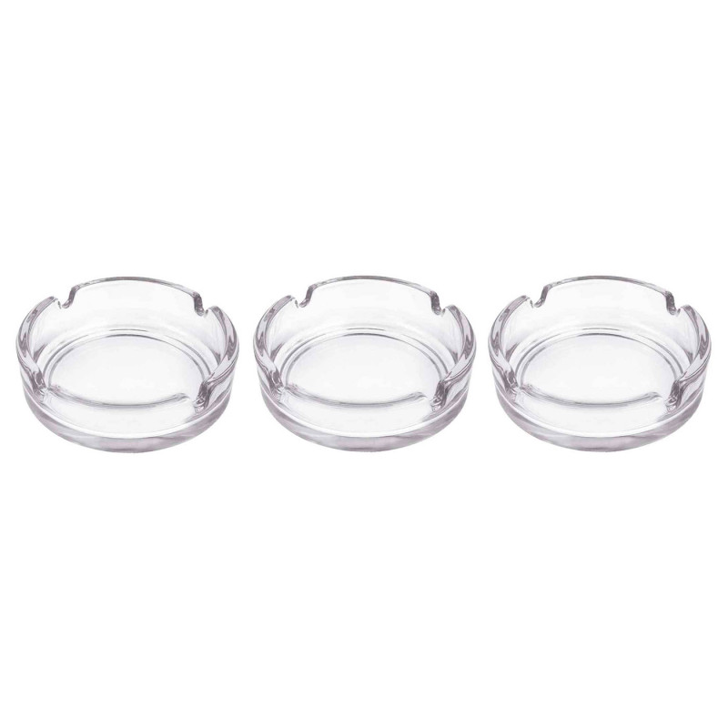 Tradineur - Pack de 2 ceniceros de Vidrio - Cenicero de Cristal Transparente para Cigarrillos - Ceniceros Exterior para Uso Priv Tradineur - Pack de 2 ceniceros de Vidrio - Cenicero de Cristal Transparente para Cigarrillos - Ceniceros Exterior para Uso Priv