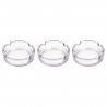 Tradineur - Pack de 2 ceniceros de Vidrio - Cenicero de Cristal Transparente para Cigarrillos - Ceniceros Exterior para Uso Priv