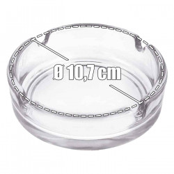 Tradineur - Pack de 2 ceniceros de Vidrio - Cenicero de Cristal Transparente para Cigarrillos - Ceniceros Exterior para Uso Priv