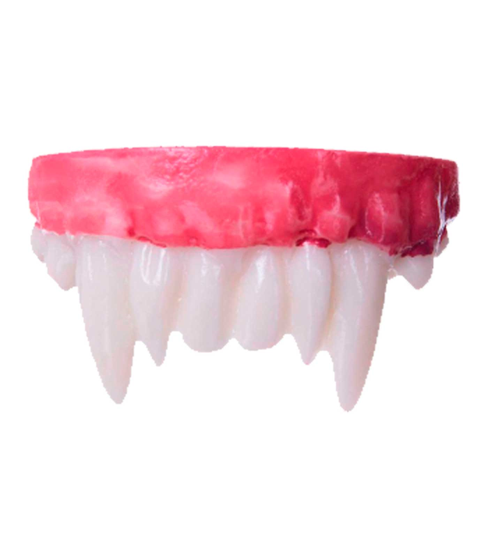 Tradineur - Dentadura de vampiro - Fabricado en plástico - Hecho para jóvenes y adultos, complemento para carnaval, halloween, fiestas, celebraciones.