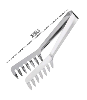 Tradineur - Pinzas para ensalada/espaguete - Fabricado acero inoxidable - Utensilio para la cocina - Longitud de 20,5 cm