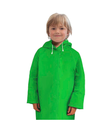 Tradineur - Chubasquero con capucha para niños - Fabricado al 100% poliéster - Costura termoselladas - Talla para niños de 6 - 8 años - Color Aleatorio