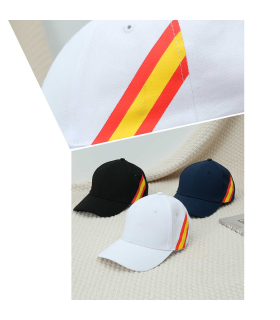 Tradineur - Gorra con la bandera de España, ajuste posterior con hebilla metálica, 100% algodón, deporte, golf, adulto unisex, talla única, color aleatorio