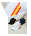 Tradineur - Gorra con la bandera de España, ajuste posterior con hebilla metálica, 100% algodón, deporte, golf, adulto unisex, talla única, color aleatorio