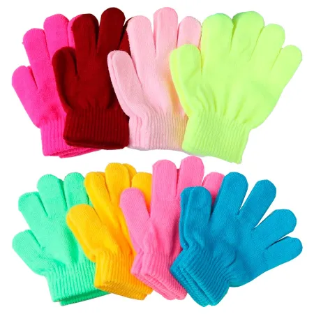 Tradineur - Guantes de puntos Infantiles - Fabricado en acrílico suave y cálido - Accesorios para otoño e invierno - Diseño surt Tradineur - Guantes de puntos Infantiles - Fabricado en acrílico suave y cálido - Accesorios para otoño e invierno - Diseño surt
