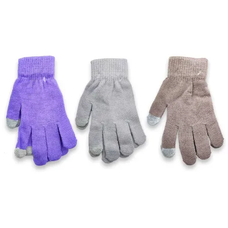 Tradineur - Guantes de puntos de 20 cm- Fabricado en acrílico suave y cálido - Accesorios para otoño e invierno - Diseño Aleator