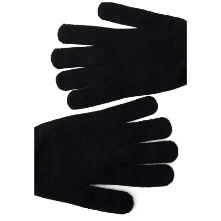 Tradineur - Guantes de puntos de 21 cm - Fabricado en acrílico suave y cálido - Accesorios para otoño e invierno - Color Negro Tradineur - Guantes de puntos de 21 cm - Fabricado en acrílico suave y cálido - Accesorios para otoño e invierno - Color Negro