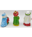 Tradineur - Figuras 3 Reyes Magos Naïf para belén navideño, marmolina, figuras decorativas para nacimiento, pesebre, navidad, adorno tradicional, 9 cm