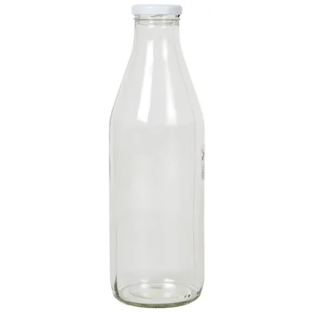 Tradineur - Botella de cristal para leche, tapa de rosca, botella para zumos, batidos, licuados de verduras, salsas, frigorífico Tradineur - Botella de cristal para leche, tapa de rosca, botella para zumos, batidos, licuados de verduras, salsas, frigorífico
