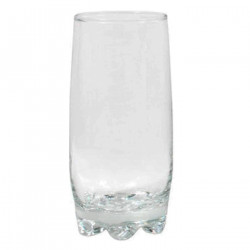 Tradineur - Set de 6 vasos de cristal modelo "Adora", base gruesa, aptos para lavavajillas, servir cócteles, cerveza, refrescos,
