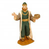 Tradineur - Figuras reyes magos adorando y camello para belén navideño, durexina, figuras decorativas nacimiento, pesebre, navid