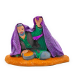 Tradineur - Figura de pastor tendido para belén navideño 9 x 6 x 5,5 cm, durexina, pastor acostado, figura decorativa nacimiento, pesebre, navidad, decoración tradicional