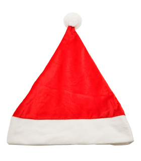 Tradineur - Gorro de papá noel, sombrero santa klaus tradicional, accesorio navideño, fiestas, celebraciones, navidad, unisex, adultos, rojo y blanco