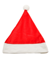 Tradineur - Gorro de papá noel, sombrero santa klaus tradicional, accesorio navideño, fiestas, celebraciones, navidad, unisex, adultos, rojo y blanco