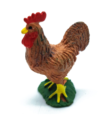 Tradineur - Figura de gallina para belén - Fabricado en Durexina - Figuras decorativas divertidas para nacimiento, decoración navideña.