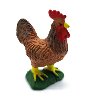 Tradineur - Figura de gallina para belén - Fabricado en Durexina - Figuras decorativas divertidas para nacimiento, decoración navideña.