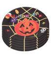 Tradineur - Set de platos de cartón desechables para Halloween - Ideal para compartir en halloween con amigos o familiares - 10 Unidades - Ø 23,5 cm 