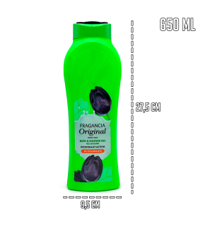 Tradineur - Gel de baño de fragancia original - Sauce con propiedades hidratantes y refrescantes - Capacidad de 650 ml.