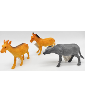 Tradineur - Animal de granja de juguete, figura de pvc para niños, miniatura realista, simulación, coleccionismo, regalo, decoración, 12 cm, 1 ud, modelo aleatorio