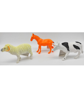 Tradineur - Animal de granja de juguete, figura de pvc para niños, miniatura realista, simulación, coleccionismo, regalo, decoración, 12 cm, 1 ud, modelo aleatorio