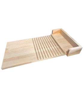 Tradineur - Tabla para lavar ropa a mano, madera natural, lavado manual, lavandería, resistente y duradera, diseño sencillo y práctico, 59,8 x 33,3 x 7 cm