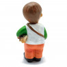 Tradineur - Figura de pastor con leña para Belén - Estilo naïf - Marmolina - Figura decorativa divertida para nacimiento, navida