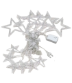 Tradineur - Cortina de luz con estrellas, LED, guirnalda luminosa para interior, 9W, incluye mando regulador, Navidad, ventana, pared, escaparate, bodas, fiestas (138 luces, luz multicolor)