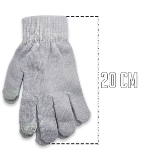 Tradineur - Guantes cortos de punto - 20 cm - Tela acrílica suave y cálida - Accesorios para otoño e invierno - Diseño Aleatorio