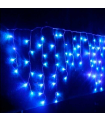 Tradineur - Cortina de 162 luces decoraticas LEDs - Apto para interiores y exteriores - Función de luz foja e intermitente - Color Azul