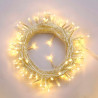 Tradineur - Tira de 240 luces LEDs - Apto para interiores y exteriores - Función de luz fija e intermitente - 19 Metros - Color