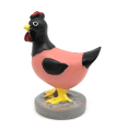 Tradineur - Figura de gallina Naïf para Belén, marmolina, figura decorativa artesanal para nacimiento, pesebre, Navidad, adorno tradicional - 4,5 x 3,3 x 2,5 cm