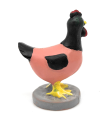 Tradineur - Figura de gallina Naïf para Belén, marmolina, figura decorativa artesanal para nacimiento, pesebre, Navidad, adorno tradicional - 4,5 x 3,3 x 2,5 cm