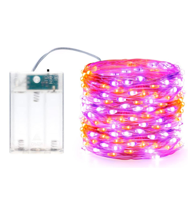 Tradineur - Alambre de 20 luces navideñas para botella LEDs - Apto solo para interior - Función de luz foja e intermitente - 2 Metros - Multicolor