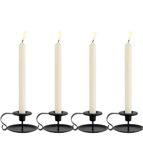 Tradineur - Pack de 3 velas alargadas, cirios de mesa cónicos, parafina y mecha de algodón, rituales y ceremonias, decoración (Blanco, 25 cm)