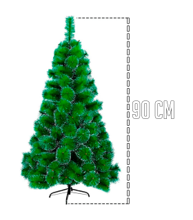 Tradineur - Árbol de navidad - Diseño pequeño con nieve - Altura de 90 cm - Fácil montaje - Fabricación en PVC, metal revestido, robusto y duradero.