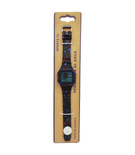 Tradineur - Reloj de pulsera digital, estilo deportivo, resistente al agua, correa de goma, maquinaria japonesa, diseñado en Europa, unisex, color aleatorio