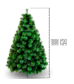 Tradineur - Árbol de navidad - Diseño aguja de pino verde - Altura de 180 cm - Fácil montaje - Fabricación en PVC, metal revestido, robusto y duradero.