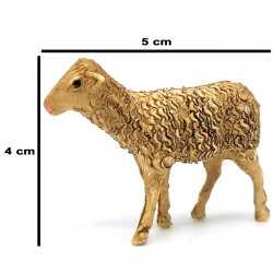 Tradineur - Set de 2 corderos de durexina para Belén, figuras decorativas de animales para nacimiento, adorno artesano, pesebre,