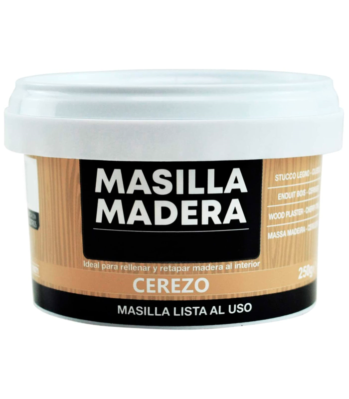 Tradineur - Masilla para relleno de madera, pasta tapagrietas, lista para usar, reparación de fisuras, agujeros en muebles, uso interior, calidad profesional (Cerezo, 250 g)