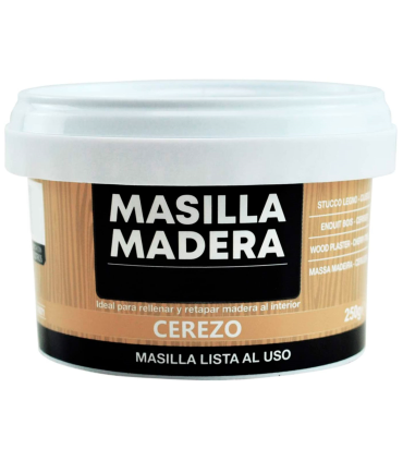 Tradineur - Masilla para relleno de madera, pasta tapagrietas, lista para usar, reparación de fisuras, agujeros en muebles, uso interior, calidad profesional (Cerezo, 250 g)