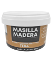 Tradineur - Masilla de relleno, pasta tapagrietas para madera, lista para usar, reparación de fisuras, agujeros en muebles, uso interior, calidad profesional (Teka, 250 g)