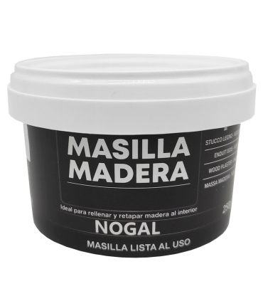 Tradineur - Masilla de relleno, pasta para madera, tapagrietas, lista para usar, reparación de fisuras, agujeros en muebles, uso interior, calidad profesional (Nogal, 250 g)