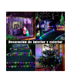 Tradineur - Manguera LED, tira, tubo con luces para interior y exterior, decoración e iluminación de Navidad, bodas, fiestas, jardín (20 metros, luz multicolor)