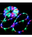 Tradineur - Manguera, tira LED, tubo de luces para interior y exterior, decoración e iluminación de Navidad, bodas, fiestas, jardín (6 metros, luz multicolor)