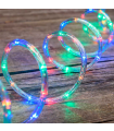 Tradineur - Manguera, tira LED, tubo de luces para interior y exterior, decoración e iluminación de Navidad, bodas, fiestas, jardín (6 metros, luz multicolor)