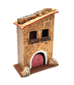 Tradineur - Figura de casita para belén - Fabricado en corcho - Edificio decorativo para nacimiento, navidad, decoración tradicional - 10 x 8 x 4 cm - Modelo surtido