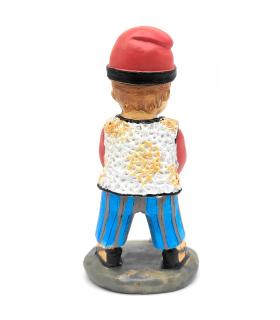 Tradineur - Figura de pixaner Naïf para Belén, marmolina, meón decorativo para nacimiento, pesebre, Navidad, adorno divertido tradicional - 10,5 x 5 x 4,3 cm