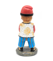 Tradineur - Figura de pixaner Naïf para Belén, marmolina, meón decorativo para nacimiento, pesebre, Navidad, adorno divertido tradicional - 10,5 x 5 x 4,3 cm